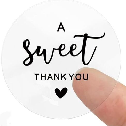 1.6 Inch Sweet Thank You Stickers, 120Pcs Clear Gold Foil Envelope Seals, Party Favor Labels, Round Gift Stickers for Wedding, Birthday,Envelope Seal,Handmade DIY in Saudi Arabia