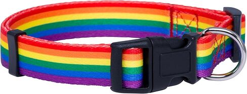 Native Pup Rainbow Flag Dog Collar Gay Pride Stuff for Parade، LGBTQ Flags المساواة الحيوانات الأليفة الملابس ديكور هدية وLGBT Ally Accessories (متوسط) in Kuwait