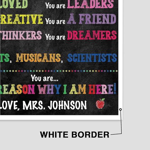 Personalized Classroom Rules Poster - Custom When You Enter This Classroom - Inspirational Positive Motivational Poster for Teachers - Classroom Essentials and Must Haves - 12 x 18" Premium Gloss Poster - Made In USA (CRP001) in Saudi Arabia