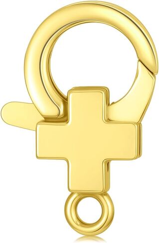 14K الذهب الأصفر والمجوهرات المشبك قلادة الموسع المشبك سوار تمديد موصل DIY بها بنفسك قلادة سوار خلخال صنع المجوهرات، 14K الذهب المشبك لصنع المجوهرات DIY (نمط 12) in Kuwait