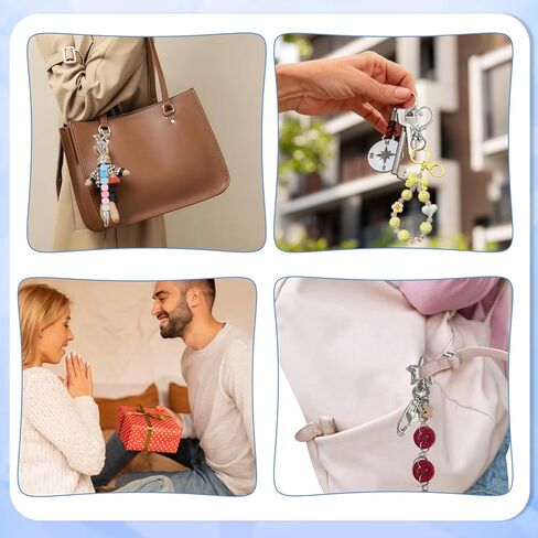 1 Box 40 Pcs Star Shaped Spring Snap Keychain, 2 Styles Star Heart Keychain Clip Metal Silver Swivel Lobster Claw Clasp Swivel Snap Hook Key Ring for DIY Crafts Jewelry Making Keychains in Saudi Arabia