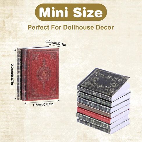 30pcs Miniature Books 1:12 Scale Mini Brands Books for Dollhouse Miniatures Accessories, Mixed Colors in Saudi Arabia