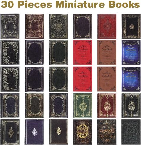 30pcs Miniature Books 1:12 Scale Mini Brands Books for Dollhouse Miniatures Accessories, Mixed Colors in Saudi Arabia