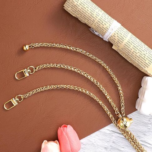 Gold Purse Chain Strap, 47 in/120cm Gold Bag Chain Adjustable Crossbody Chain-Strap Replacement for Thin Shoulder Bag Chains, DIY Handbag，Extra Long Crossbody Chains Strap (1 Pcs) in Saudi Arabia