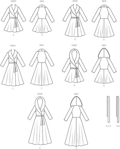 Vogue V2145B5 Misses' Vintage 1972 Lined Wrap Coat Sewing Pattern Packet, Design Code V2145, Sizes 8-10-12-14-16 in Saudi Arabia