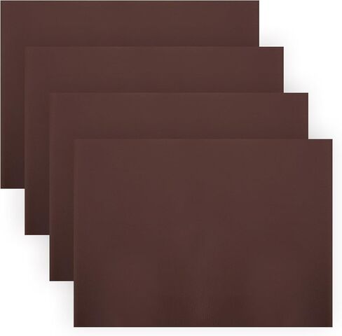 4 Pcs 8x11 Inch Leather Repair Patches, Self Adhesive Patch for Furniture Couch Sofa Chair Car Seat Fix, Durable Leather Tape Kit for DIY Upholstery, Anti Scratch Patches, Black (Dark Brown) in Saudi Arabia