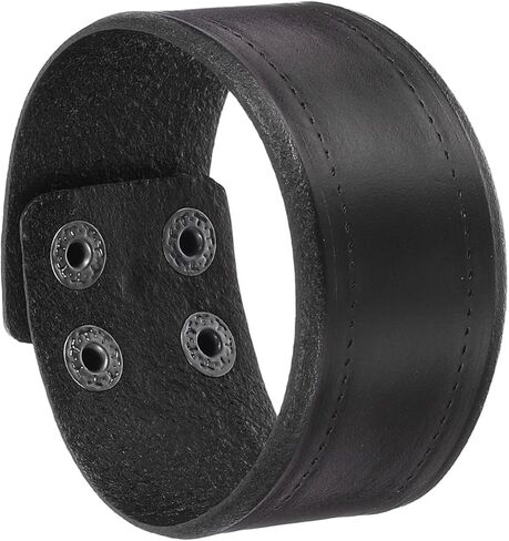 MECCANIXITY Adjustable Retro Leather Bracelet Blanks Punk Leather Snap Cuff Wristbands Bracelets for DIY Craft Jewelry Making Supplies for Men Women in Saudi Arabia