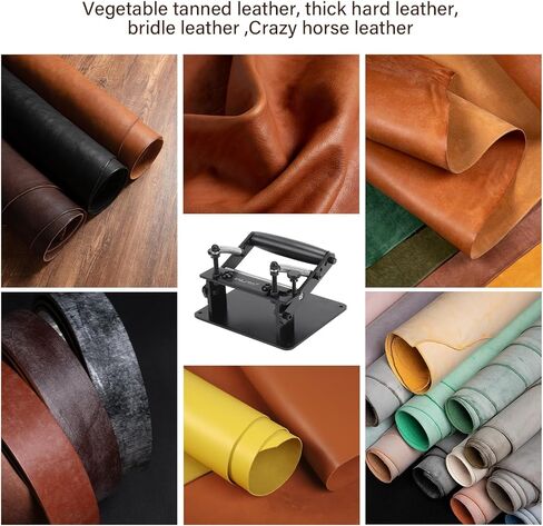 WUTA Leather Skiver، ماكينة تقطيع جلدية يدوية مطورة مع مشبك على شكل حرف D، أدوات تخفيف قطع الحزام، أدوات عمل جلدية، آلة قطع جلدية لصناعة الجلود بنفسك (أسود) in Saudi Arabia