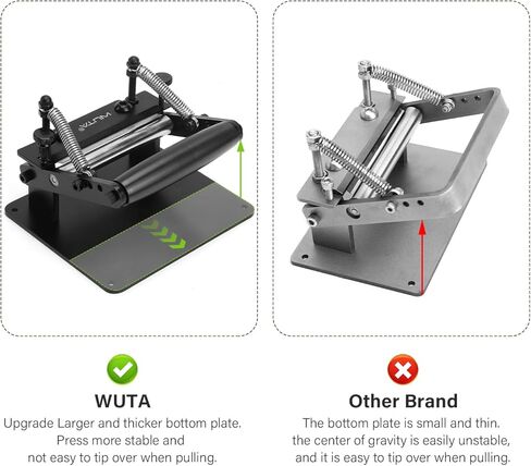 WUTA Leather Skiver، ماكينة تقطيع جلدية يدوية مطورة مع مشبك على شكل حرف D، أدوات تخفيف قطع الحزام، أدوات عمل جلدية، آلة قطع جلدية لصناعة الجلود بنفسك (أسود) in Saudi Arabia
