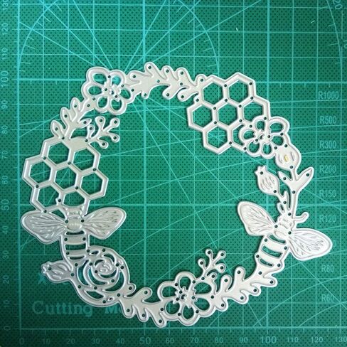 Bee Lace Wreath Frame Cutting Dies,DIY Scrapbooking Artist Metal Cutting Dies Stencils for DIY Stencils Scrapbooking Craft Dies Embossing Dies Cut Cards Making in Saudi Arabia