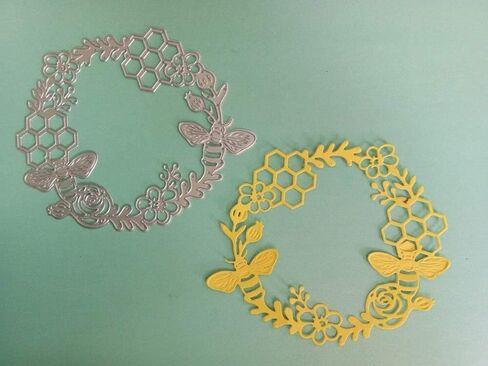 Bee Lace Wreath Frame Cutting Dies,DIY Scrapbooking Artist Metal Cutting Dies Stencils for DIY Stencils Scrapbooking Craft Dies Embossing Dies Cut Cards Making in Saudi Arabia