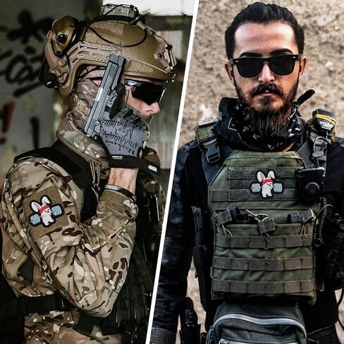 رفع الأثقال الأرنب الصالة الرياضية تجريب لطيف مضحك التصحيح، مضحك المطرزة التكتيكية هوك وحلقة التصحيح المعنويات العسكرية لحقيبة الظهر، DIY زين الملحقات، قبعة، الملابس، السترات، حقيبة، سترة مولي in Saudi Arabia