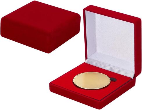 FINGERINSPIRE 2 PCS Commemorative Coin Storage Cases for 49mm Coins Square EVA Covered Coin Display Boxes with Velveteen Black Coins Holder Display with Sponge Inside for Storage Organization in Saudi Arabia