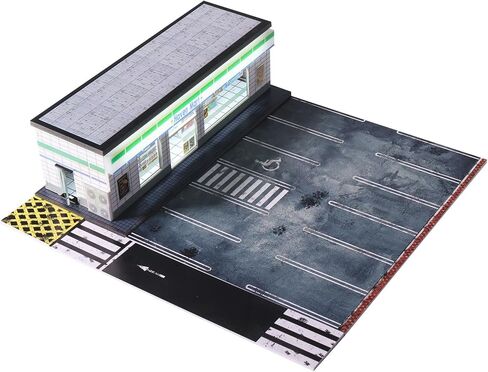 1/64 Scale Parking Garage Diorama with LED Lights, Display Case for Hot Mini Wheels GT Matchbox 1:64 Diecast Model Cars, Collection Storage Box (Haven Mart) in Saudi Arabia