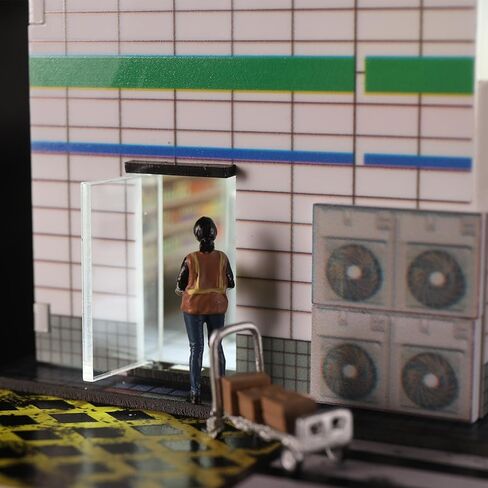1/64 Scale Parking Garage Diorama with LED Lights, Display Case for Hot Mini Wheels GT Matchbox 1:64 Diecast Model Cars, Collection Storage Box (Haven Mart) in Saudi Arabia