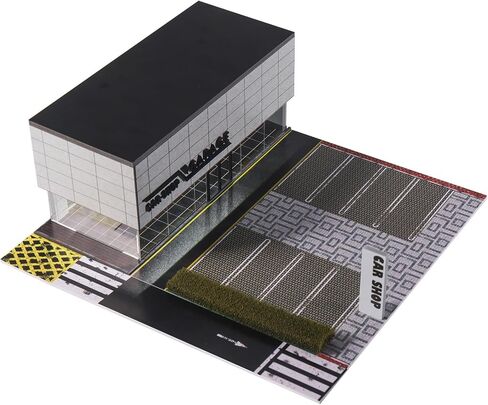 1/64 Scale Parking Garage Diorama with LED Lights, Display Case for Hot Mini Wheels GT Matchbox 1:64 Diecast Model Cars, Collection Storage Box (Haven Mart) in Saudi Arabia