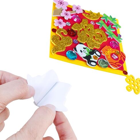 Winlyn 24 Sets Chinese New Year Decorations DIY 3D Fu Good Luck Knot Tassel Ornaments Craft Kits for Kids Asian Lunar New Year 2026 Year of The Horse Classroom Activities Party Favors Gift Exchange in Saudi Arabia