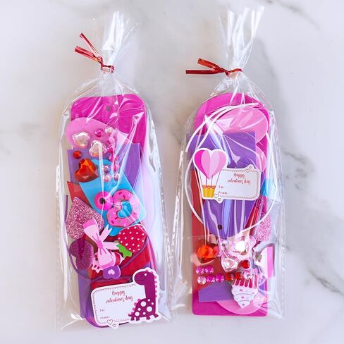 Winlyn 36 Sets Valentine's Day Decorations DIY 3D Heart Bookmarks Valentine Craft Kits Blank Foam Bookmarks with Hearts Foam Stickers for Kids Classroom Activities Reading Party Favors Gift Exchange in Saudi Arabia