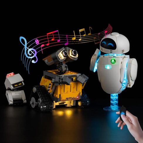 مجموعة الصوت والإضاءة من BrickSoul لمجموعة بناء Lego Wall-E & EVE 43279 | مع تأثيرات صوتية وضوئية موضوعية قابلة للتحديد | تقنية الكابلات المخفية (مجموعة 43279 غير متضمنة) in Saudi Arabia