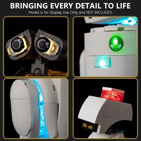 مجموعة الصوت والإضاءة من BrickSoul لمجموعة بناء Lego Wall-E & EVE 43279 | مع تأثيرات صوتية وضوئية موضوعية قابلة للتحديد | تقنية الكابلات المخفية (مجموعة 43279 غير متضمنة) in Saudi Arabia