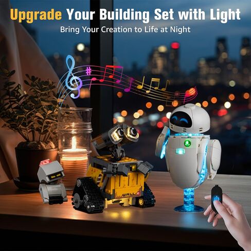مجموعة الصوت والإضاءة من BrickSoul لمجموعة بناء Lego Wall-E & EVE 43279 | مع تأثيرات صوتية وضوئية موضوعية قابلة للتحديد | تقنية الكابلات المخفية (مجموعة 43279 غير متضمنة) in Saudi Arabia