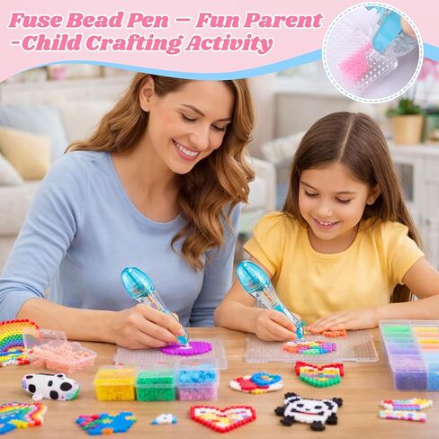 2 Pack Fuse Beads Pen for 2.6mm Beads, Transparent Pen Bead Dispenser for Holiday DIY, Family Fun & Creative Projects Time Saving Precision Placement, No Jams, High Capacity Chamber in Saudi Arabia