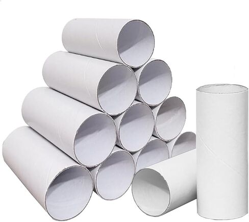 24 Pcs Cardboard Tubes Craft Rolls,Kraft Paper Rolls Cardboard Tubes For Crafts,Paper Towel Rolls For Crafts 1.57x 3.9in (White) in Saudi Arabia