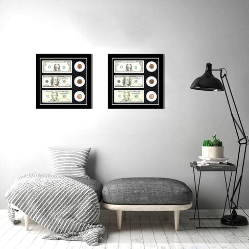 إطار فاتورة الدولار، 10.9 بوصة × 10.9 بوصة، عرض إطار الفاتورة بالدولار، حافظة عرض النقود الزجاجية عالية الدقة من الخشب الصلب، لتجميع الدولار، عملة البيتكوين، عملة التحدي، العملة المعدنية أقل من 40 مم (أسود) ﻿ ﻿ in Kuwait