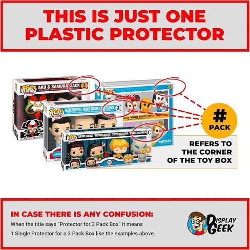 Display Geek, 1 x Plastic Pop Protector Only Compatible with 3 Pack Box The Sanderson Sisters Funko Pop - Nothing Else fits in Saudi Arabia