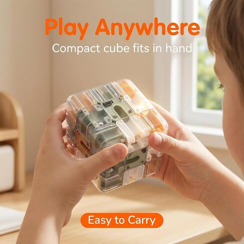 3D Puzzles Maze Cube, Labyrinth Puzzle Brain Teaser Game, Educational Learning Toys for Logical Thinking, Family Board Games, Durable Puzzle Cube Gift for Birthday and Holidays in Saudi Arabia
