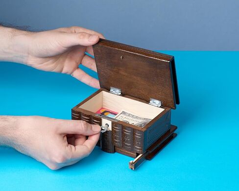 Puzzle Box, Wooden Puzzle Box for Adults with Hidden Compartments for Money Gift, Cash Gift, Secret Lock and Key in Saudi Arabia