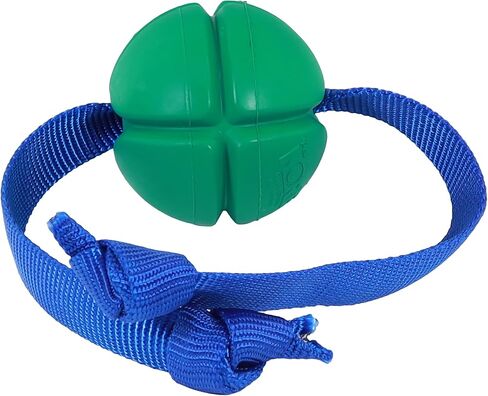 PetKORE: FloTex Tug - كبير - 3.25 بوصة، لعبة مطاطية خضراء للكلاب، ذيل بشريط قابل للإزالة، أخاديد تدفق الهواء حاصلة على براءة اختراع، لعبة الارتداد والمضغ، لعب الحيوانات الأليفة داخل المنزل وخارجه in Kuwait