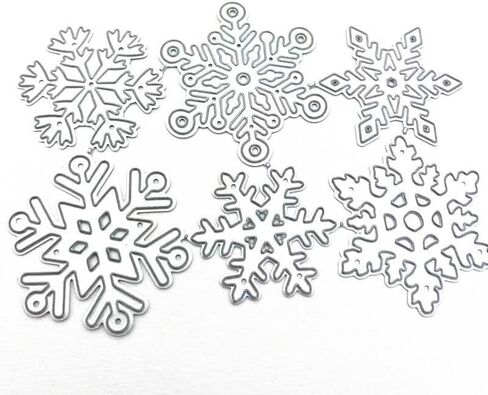 6 stylesChristmas Snowflake Metal Cutting Dies Scrapbooking Photo Die Cut Embossing Cutter Decoration in Saudi Arabia
