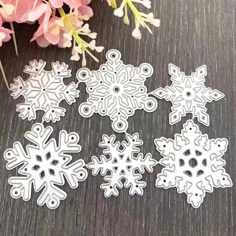 6 stylesChristmas Snowflake Metal Cutting Dies Scrapbooking Photo Die Cut Embossing Cutter Decoration in Saudi Arabia
