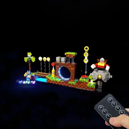 Upgraded RC LED Light Kit for Lego 21331 Sonic The Hedgehog Green Hill Zone,USB Connecting Lighting Set Compatible with Lego 21331(Lights Only, No Lego Models) in Saudi Arabia