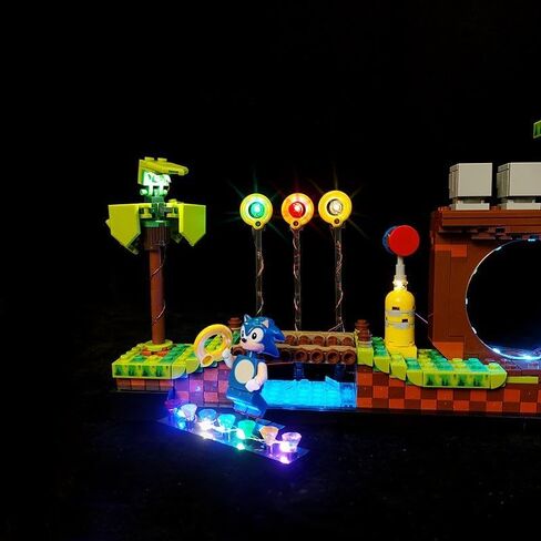 Upgraded RC LED Light Kit for Lego 21331 Sonic The Hedgehog Green Hill Zone,USB Connecting Lighting Set Compatible with Lego 21331(Lights Only, No Lego Models) in Saudi Arabia