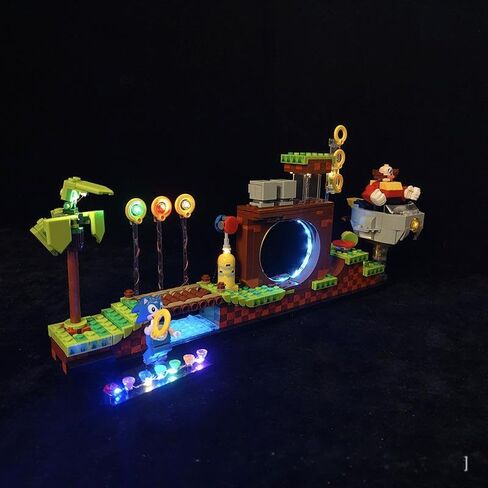 Upgraded RC LED Light Kit for Lego 21331 Sonic The Hedgehog Green Hill Zone,USB Connecting Lighting Set Compatible with Lego 21331(Lights Only, No Lego Models) in Saudi Arabia