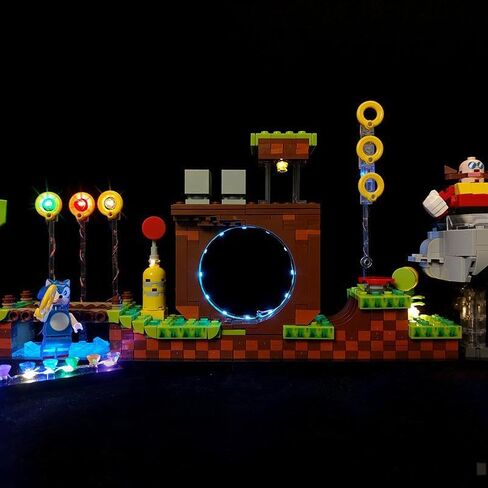 Upgraded RC LED Light Kit for Lego 21331 Sonic The Hedgehog Green Hill Zone,USB Connecting Lighting Set Compatible with Lego 21331(Lights Only, No Lego Models) in Saudi Arabia