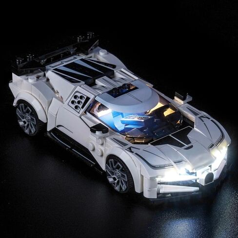 مصباح LED BrickBling متوافق مع سيارة Lego Speed ​​Champions Dodge Challenger SRT Hellcat الرياضية - لا يأتي مع السيارة (77237) in Saudi Arabia