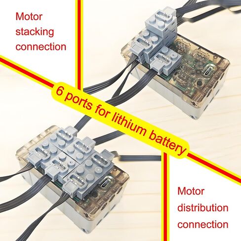 7-in-1 Technic Power Functions High Speed L Motor, Rechargeable Variable Speed Remote Control and Rechargeable Lithium Battery Sets Compatible with Universal Technic Bricks, Adult, Programmable, MOC in Saudi Arabia