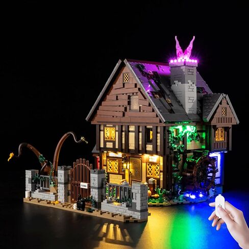 Kyglaring LED Light Kit Compatible with Lego Hocus Pocus: The Sanderson Sisters' Cottage 21341 Building Set - Upgraded Remote Control & Multi-Mode Dimming (Lights Only, Model Not Included) in Saudi Arabia