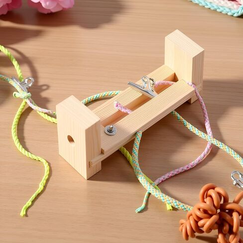 Cauaoa Paracord تهزهز صناع سوار | صانع سوار الرقصة الخشبي مع مجموعة أدوات صنع الأساور، مجموعة أدوات تجديل ونسج سوار الرقصة المصنوعة يدويًا، مجموعة أدوات تجديل النسيج والفنون والحرف اليدوية والخياطة in Saudi Arabia