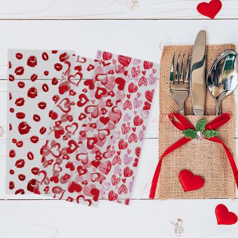 LANGFON 150 Pieces Valentine's Day Cellophane Gift Bags, Valentines 3 Patterns Heart Cellophane Treat Bags with 150 Twist Ties for Cookies Candy Party Decoration in Saudi Arabia