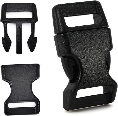 5/8" Black Plastic Side Release Buckle Curved Quick Release for DIY Bracelets, Backpacks, Dog Collars & Tactical Gear in Saudi Arabia