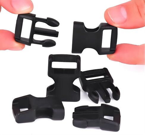 5/8" Black Plastic Side Release Buckle Curved Quick Release for DIY Bracelets, Backpacks, Dog Collars & Tactical Gear in Saudi Arabia
