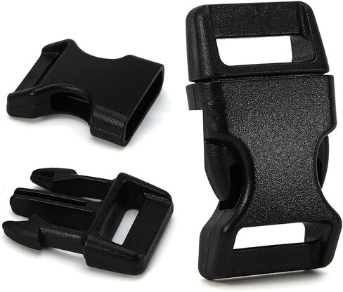5/8" Black Plastic Side Release Buckle Curved Quick Release for DIY Bracelets, Backpacks, Dog Collars & Tactical Gear in Saudi Arabia