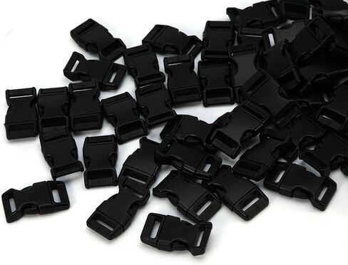 5/8" Black Plastic Side Release Buckle Curved Quick Release for DIY Bracelets, Backpacks, Dog Collars & Tactical Gear in Saudi Arabia