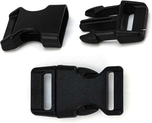 5/8" Black Plastic Side Release Buckle Curved Quick Release for DIY Bracelets, Backpacks, Dog Collars & Tactical Gear in Saudi Arabia