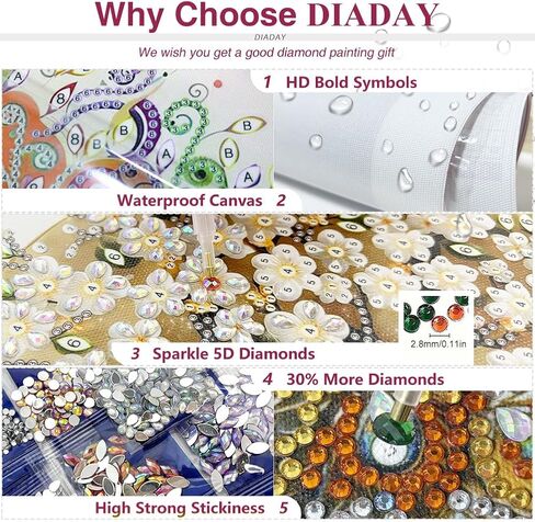 DIADAY الطاووس مجموعات الطلاء الماس شكل خاص للبالغين، 5D كريستال حجر الراين شكل خاص الماس الفن مجموعات الطاووس، الحرف اليدوية ديكور المنزل هدية الفن 12 × 12 بوصة in Kuwait