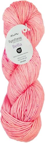 KnitPro Symfonie Hand Dyed Premium Yarn | 100% Extra Fine Merino Wool for Knitting & Crocheting, Worsted Weight, Oeko-TEX Certified, Colorfast Fiber 165m, 100g Skein | Bella Variegated Himalayas in Saudi Arabia